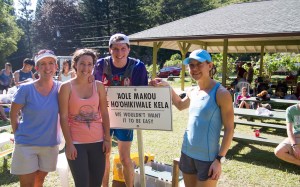 Finish!  With our hosts and people extraordinaire, Connie and Alex Durant.