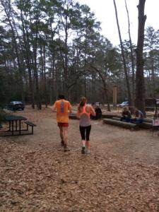 Switching out pacers from my cousin, Nicole, to her sister, Erica. Same routine as the first time we did this.