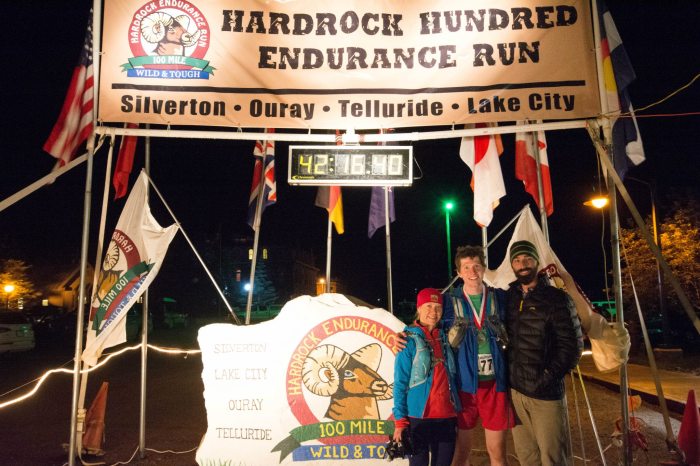 Done! Sandwiched between my two beautiful pacers and crew extraordinaire. (Photo credit: Silke Koester)